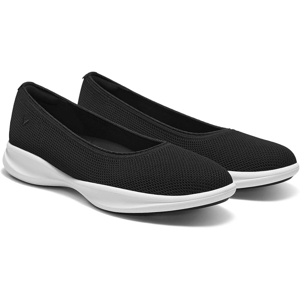 Vivaia Black Knit Slip On Loafers Water Repellent Comfort Flats EU 37.5 US 7